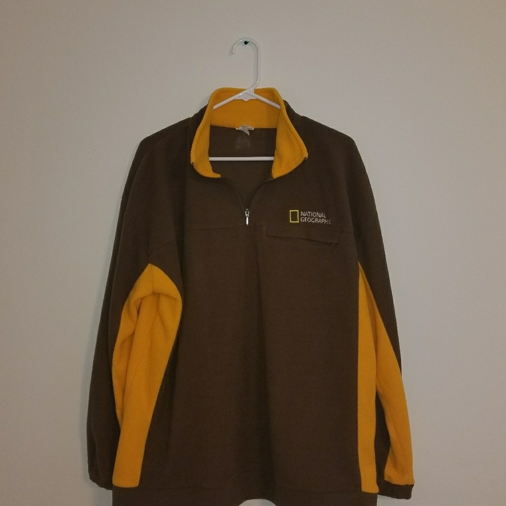 National Geographic Brown and Yellow Sweater